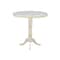 International Concepts Round 36 in Rd Top Pedestal Table, 12 in Leaf, 40.9 inH, Adjustable Height, Unfinished, 36 in W, Wood K-36RXT-6B-2 - alternate 2